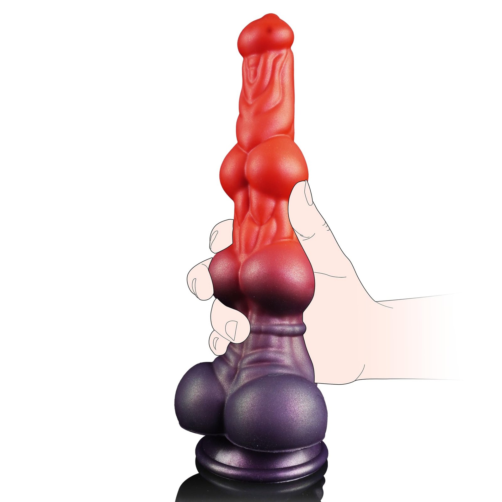 Nebula Spiral – Silicone Alien Dildo | Suction Base, Spiral, Nebula - Image 20