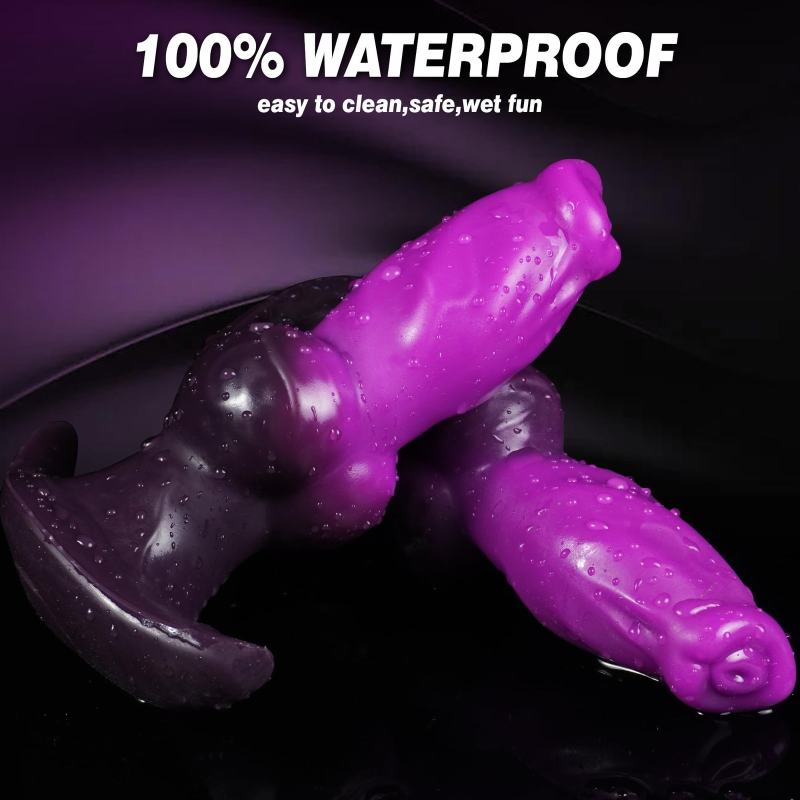 Gradient Violet – Silicone Inflatable Dildo | Body-Safe, Gradient, Pink - Image 10