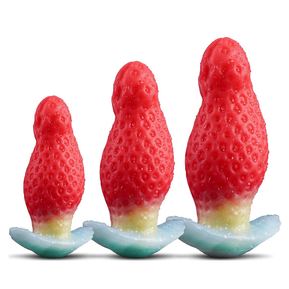 Sweet Berry – Silicone Dildo | Body-Safe, Gradient, Strawberry, Crimson - Image 3