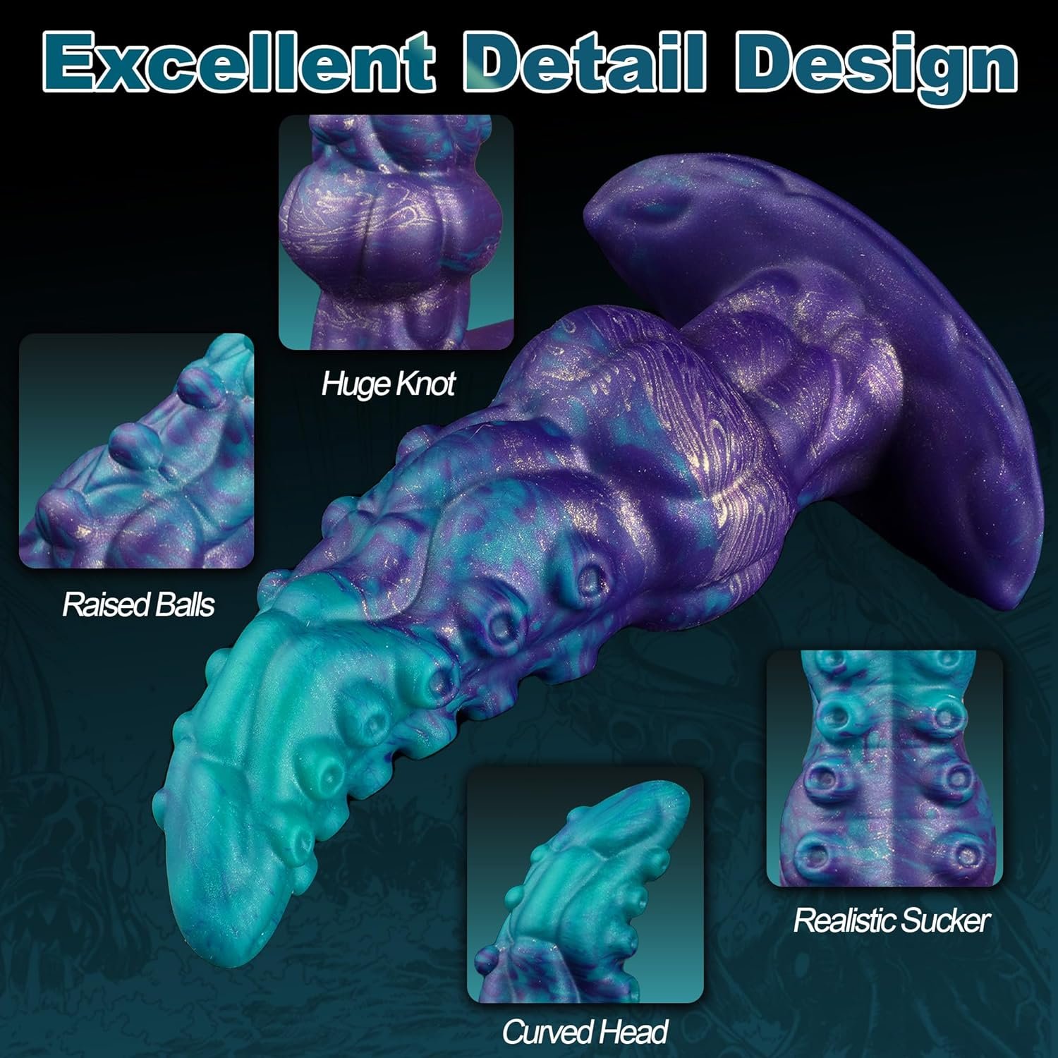 Bart – Liquid Silicone Dildo | Spiral, Gradient, Ocean Mutanttoys - Image 14