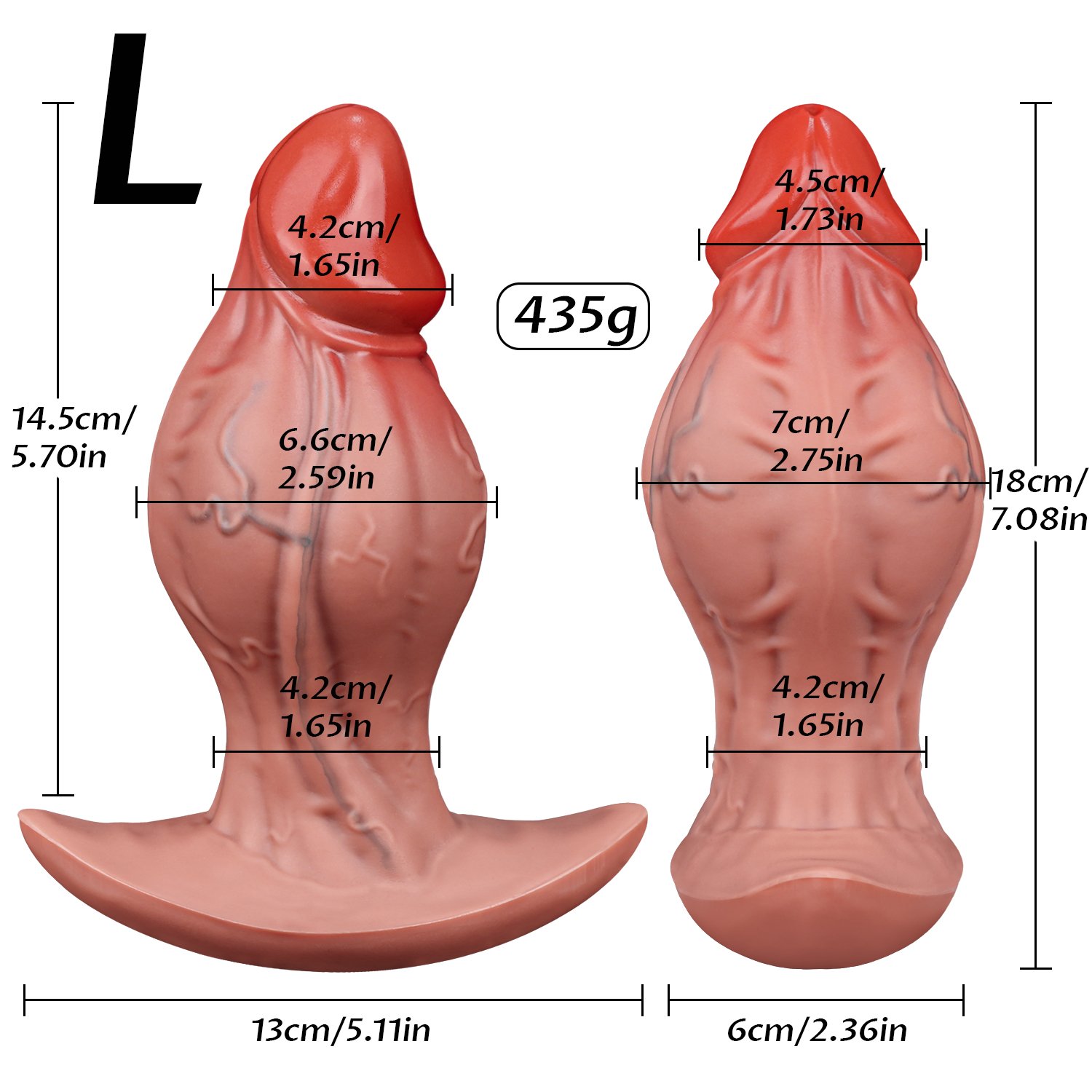 Alien Vein Liquid Silicone Anal Plug - Image 16