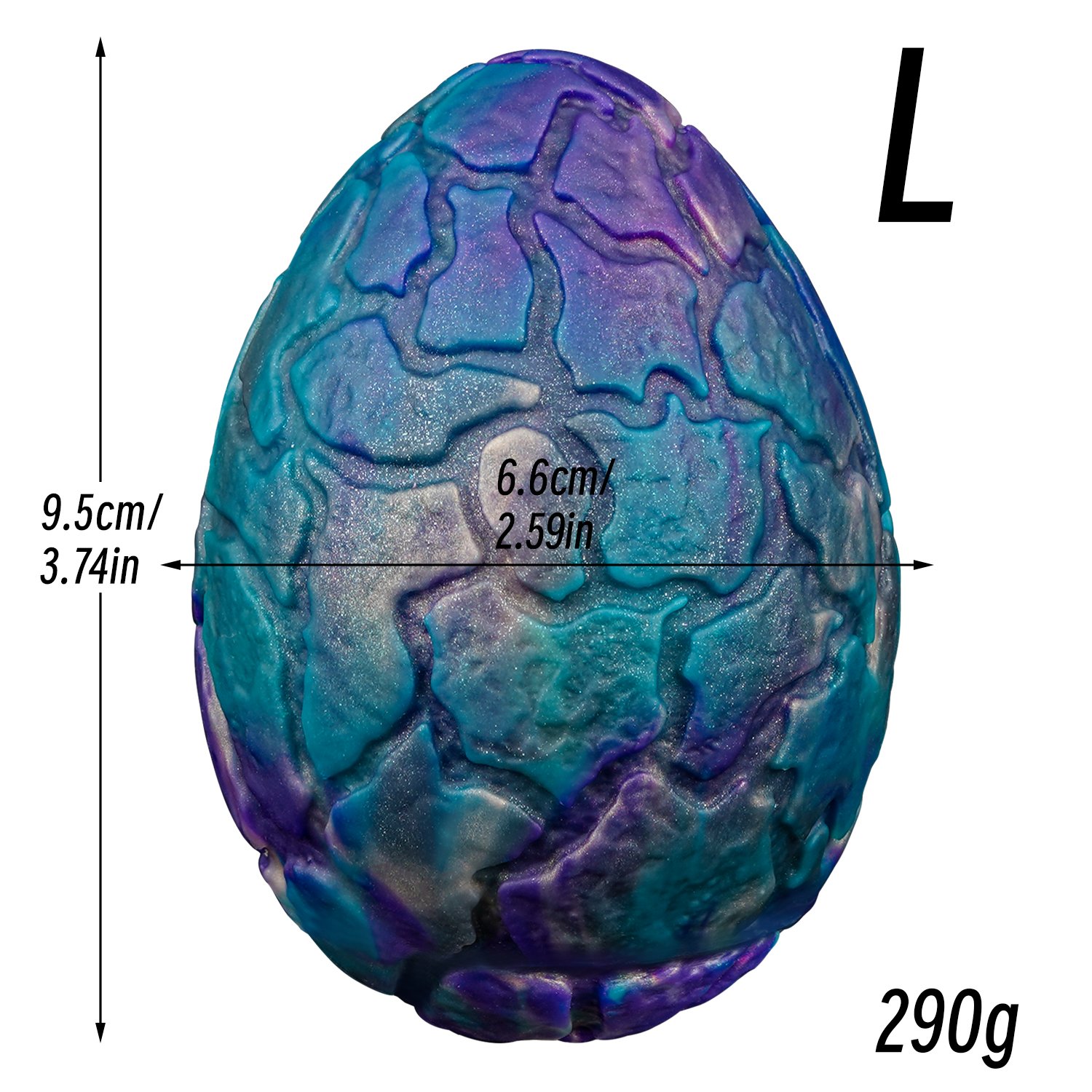 Crackle Texture Bionic Egg Anal Plugs - Liquid Silicone Edition - Image 13