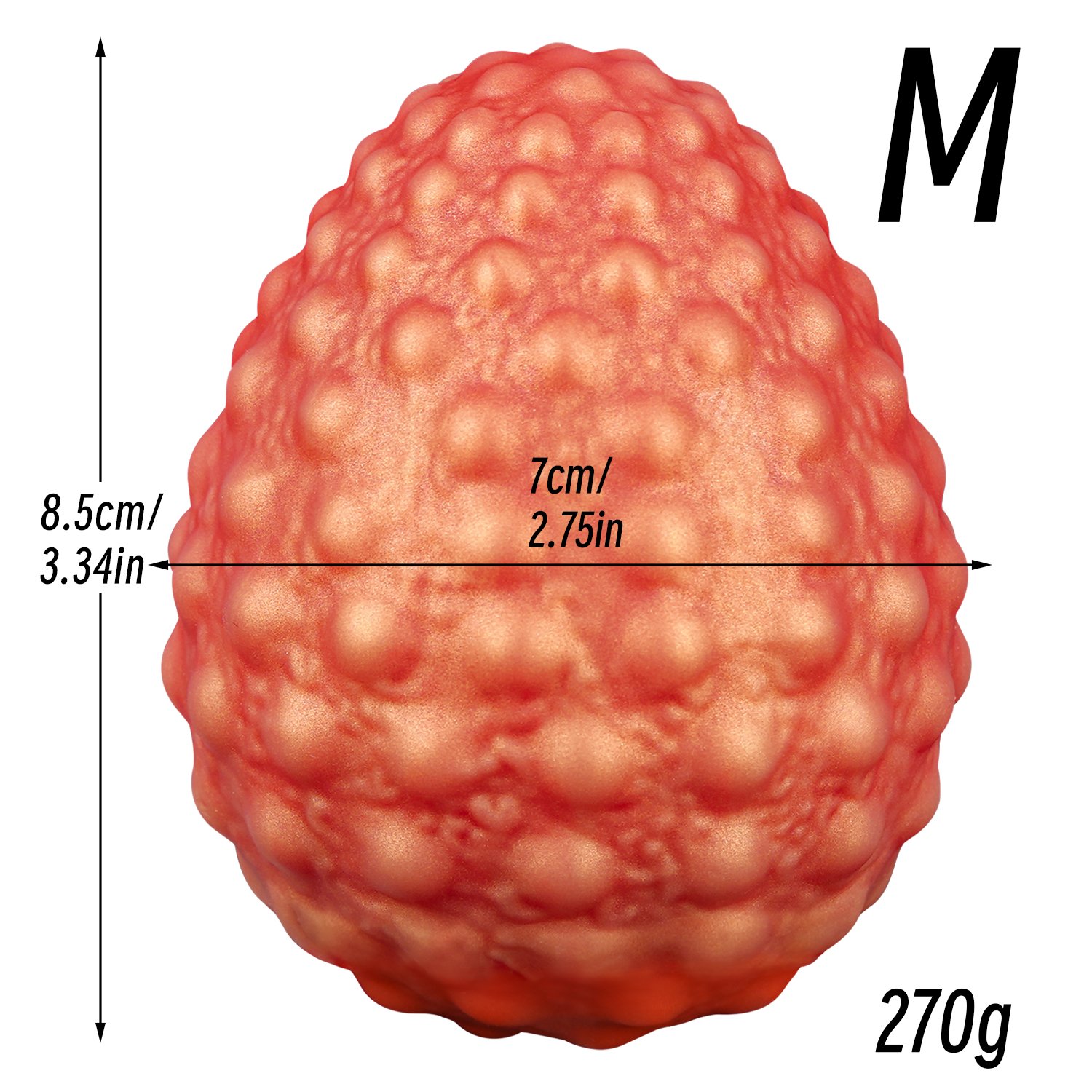 Premium Liquid Silicone Textured Massage Egg - Image 6