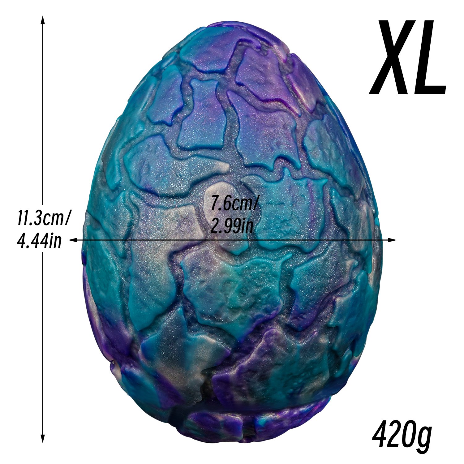 Crackle Texture Bionic Egg Anal Plugs - Liquid Silicone Edition - Image 16