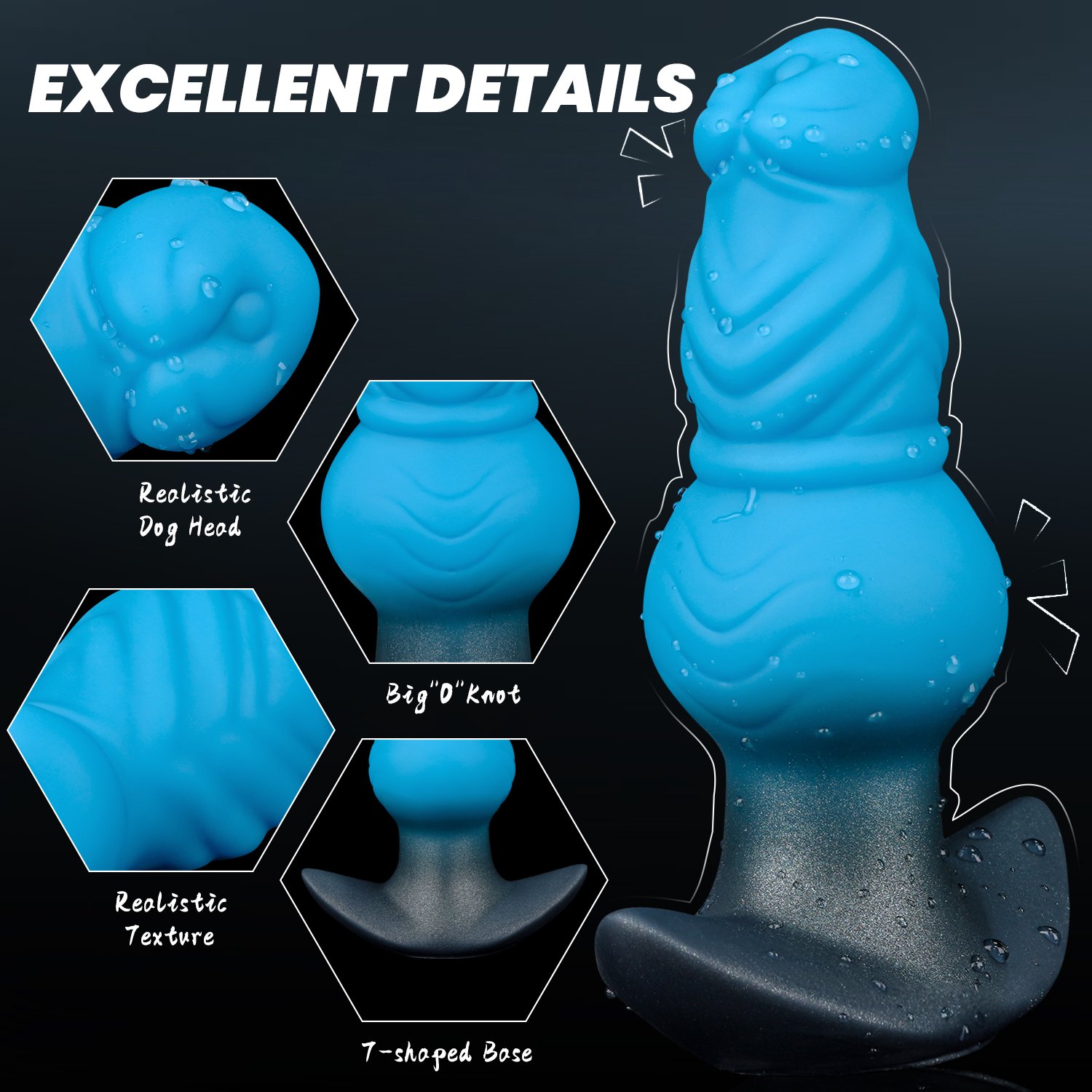 The Blue Evolution Premium Liquid Silicone Dildo - Image 8