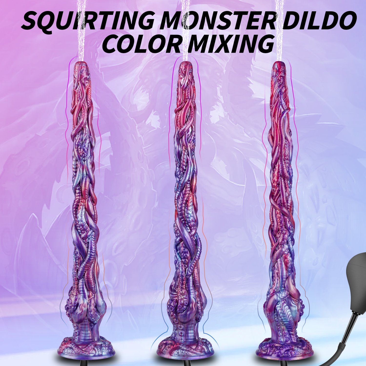 Deep Blue – Liquid Silicone Snake Dildo | Suction Base, Deep, Realistic, Blue - Image 11