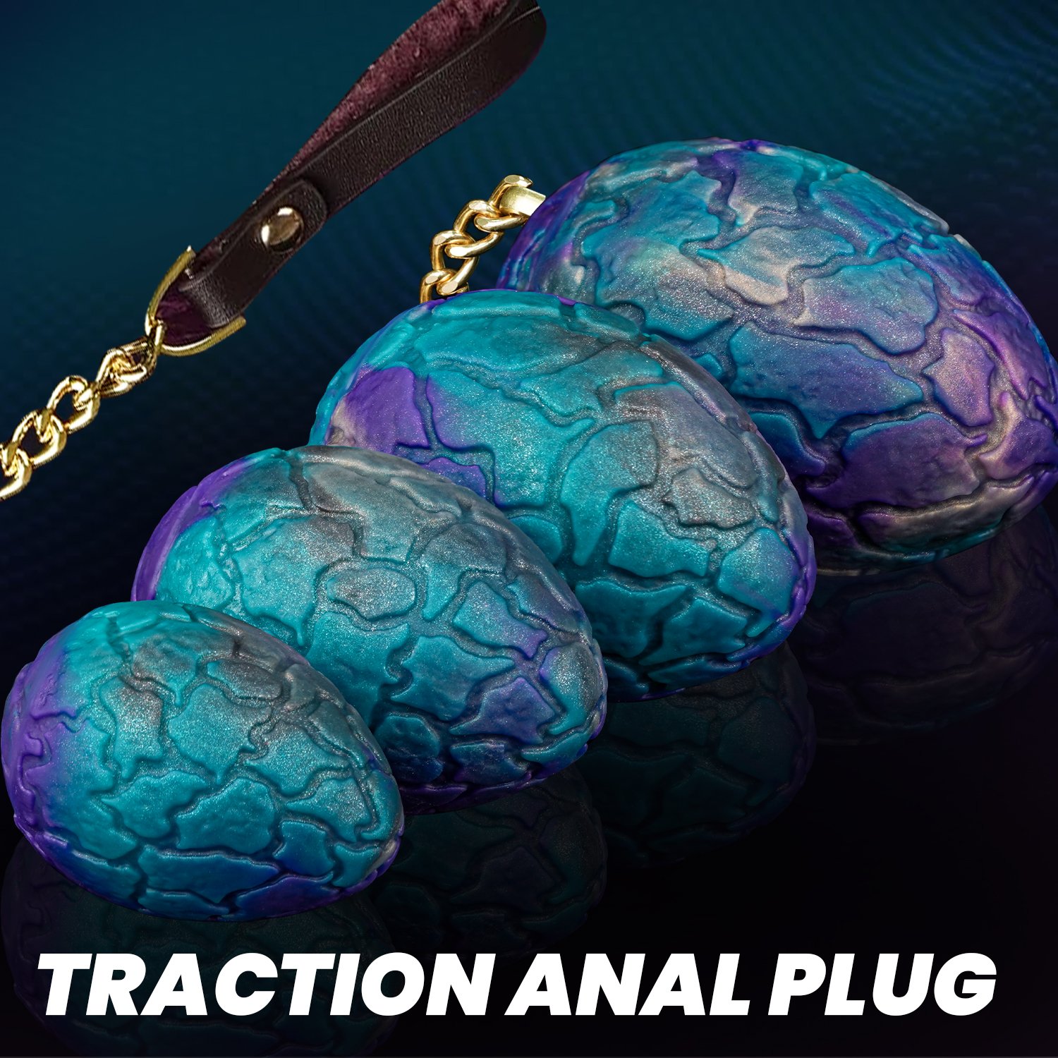 Crackle Texture Bionic Egg Anal Plugs - Liquid Silicone Edition - Image 10