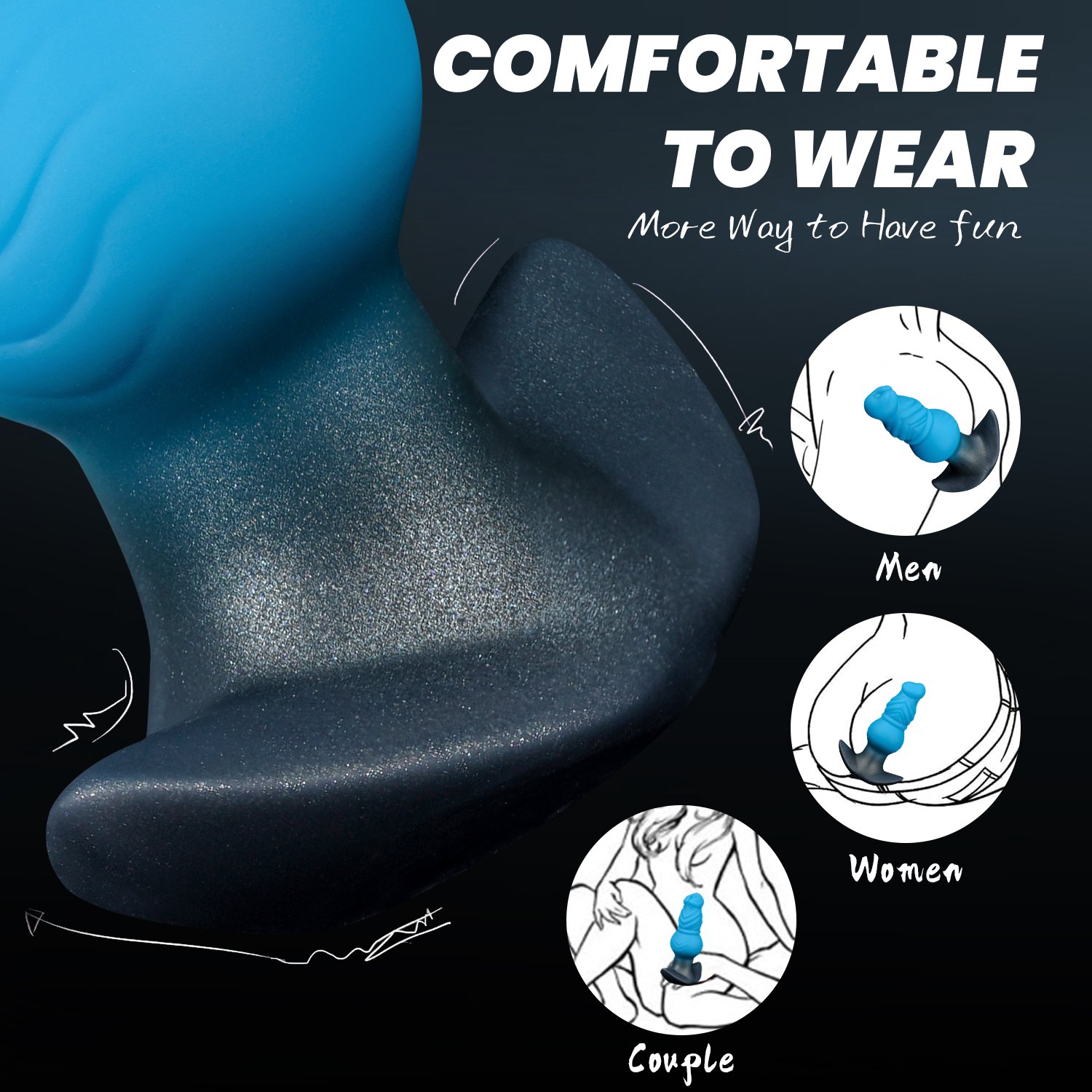 The Blue Evolution Premium Liquid Silicone Dildo - Image 11