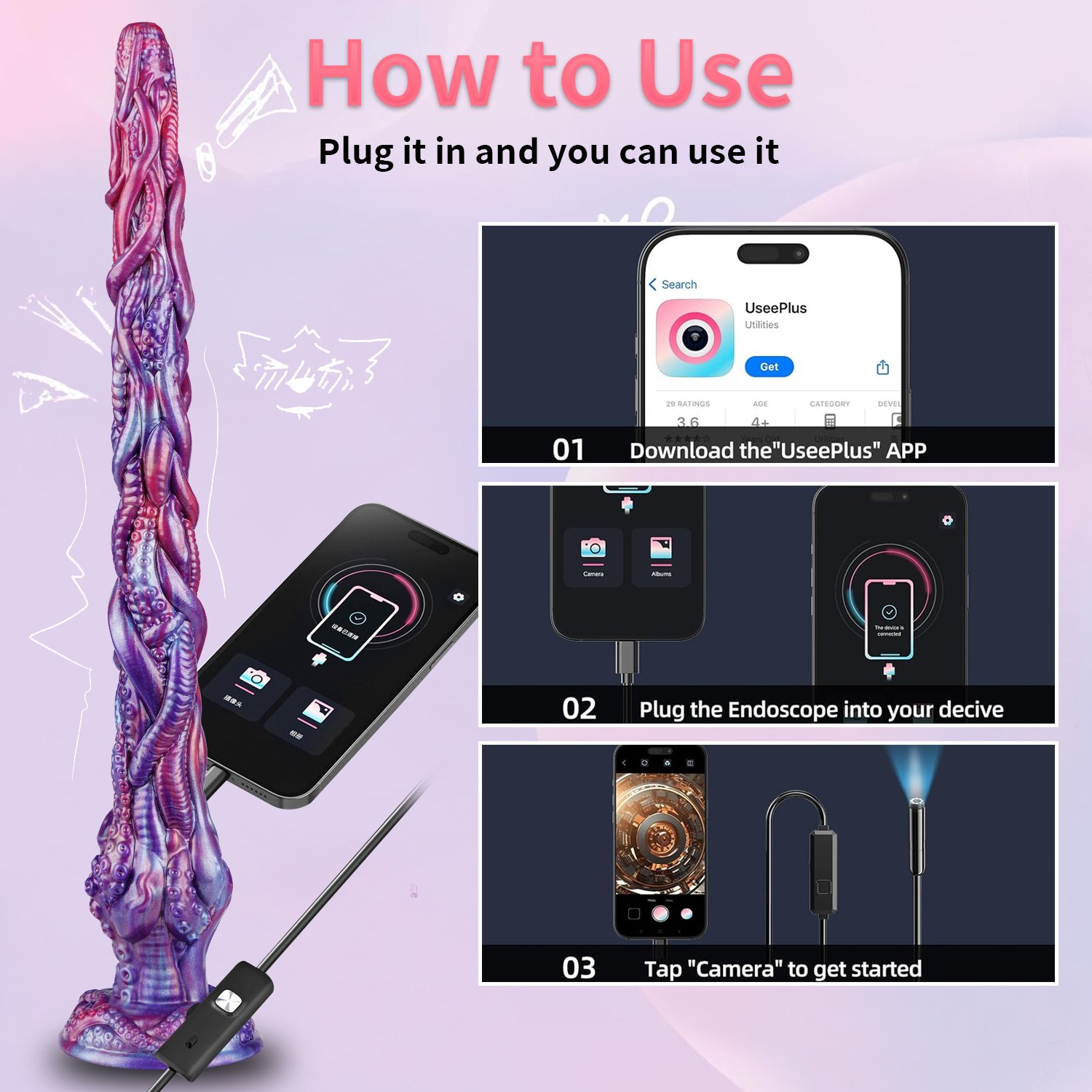 Ultra-Flexible Bionic Tentacle Endoscope Camera(APP) - Image 6