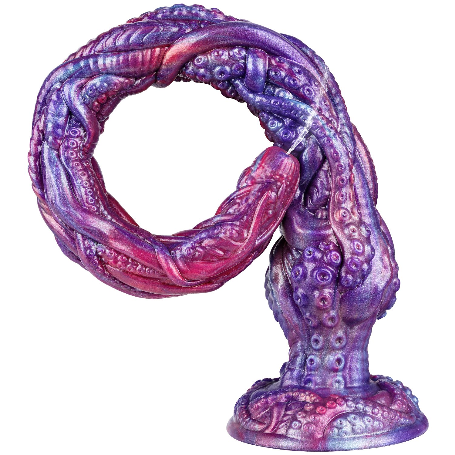 Deep Blue – Liquid Silicone Snake Dildo | Suction Base, Deep, Realistic, Blue - Image 4