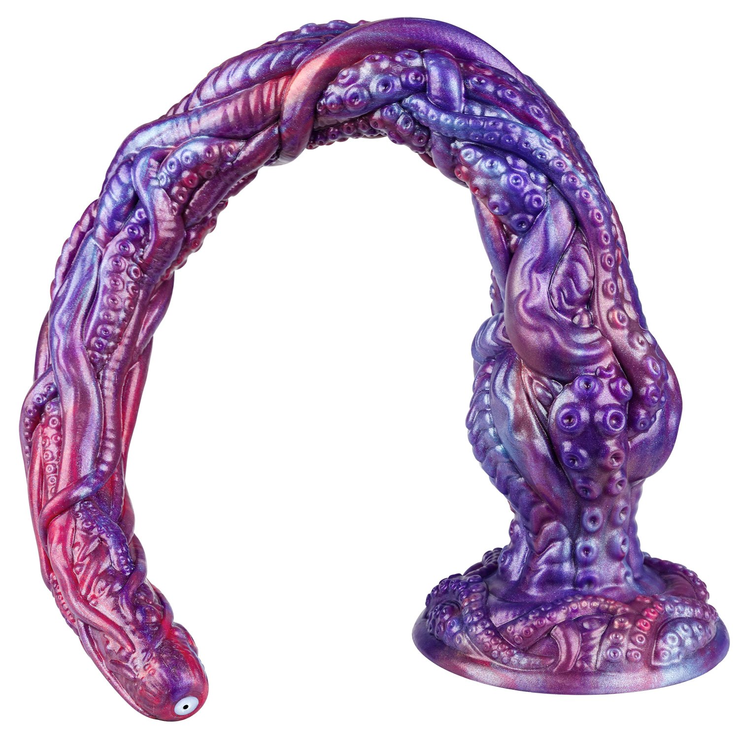 Deep Blue – Liquid Silicone Snake Dildo | Suction Base, Deep, Realistic, Blue - Image 5
