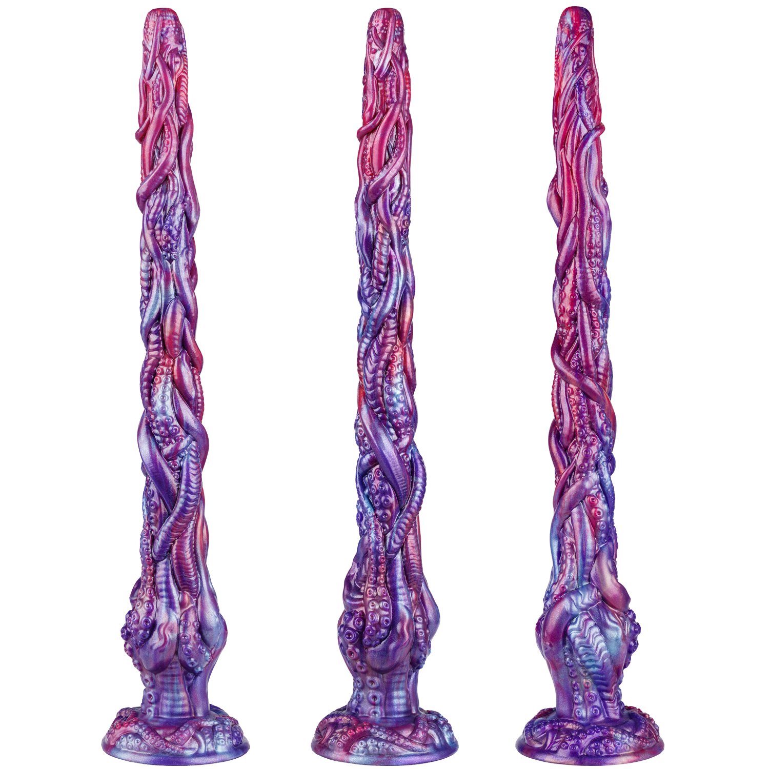Deep Blue – Liquid Silicone Snake Dildo | Suction Base, Deep, Realistic, Blue - Image 6