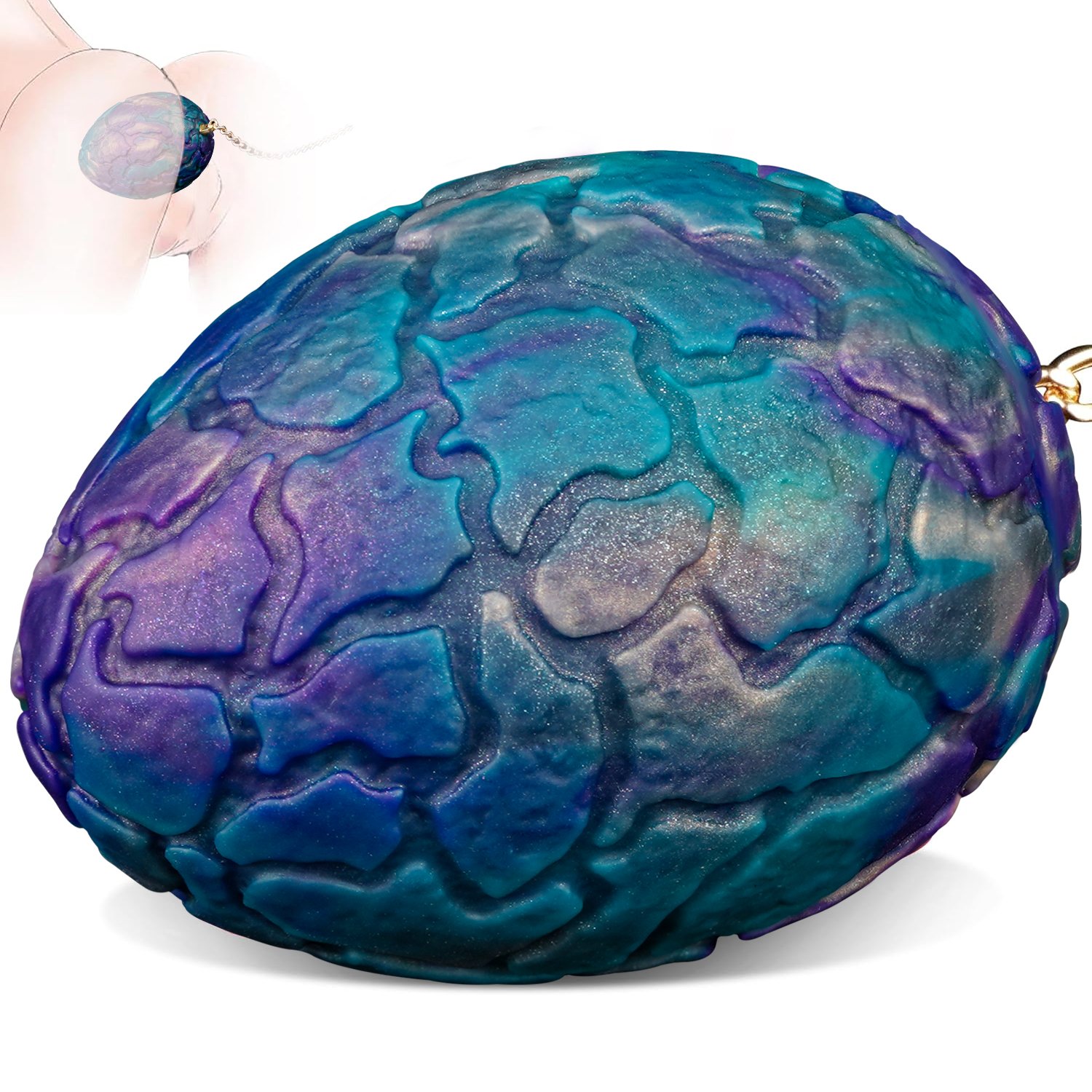 Crackle Texture Bionic Egg Anal Plugs - Liquid Silicone Edition