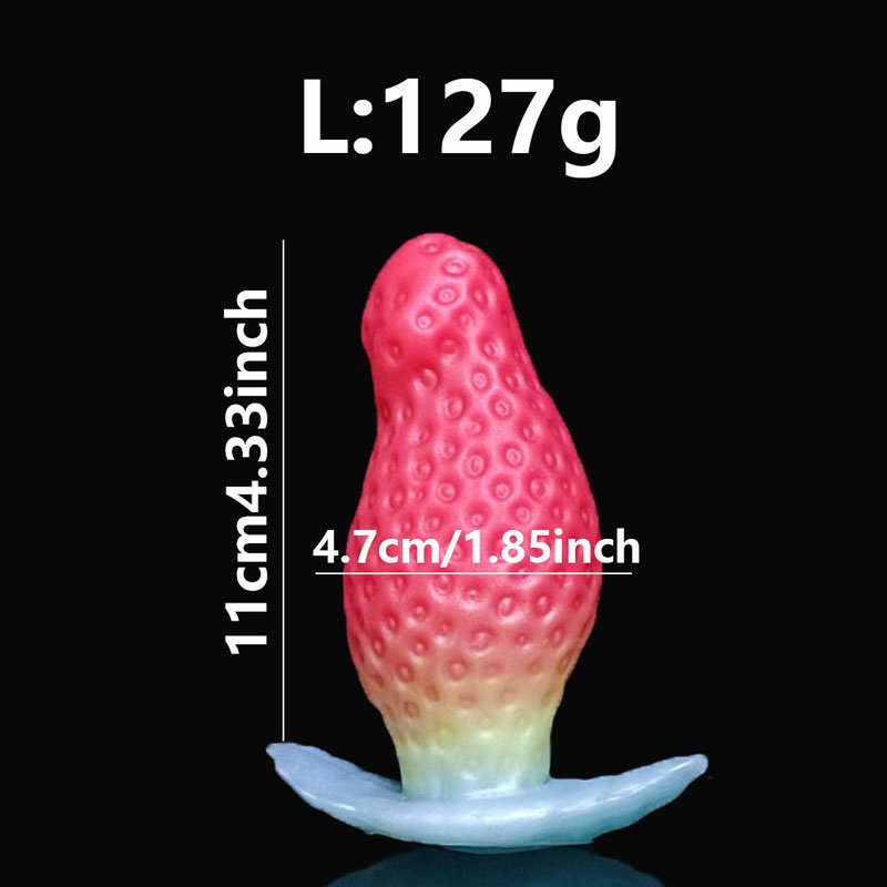 Sweet Berry – Silicone Dildo | Body-Safe, Gradient, Strawberry, Crimson - Image 6