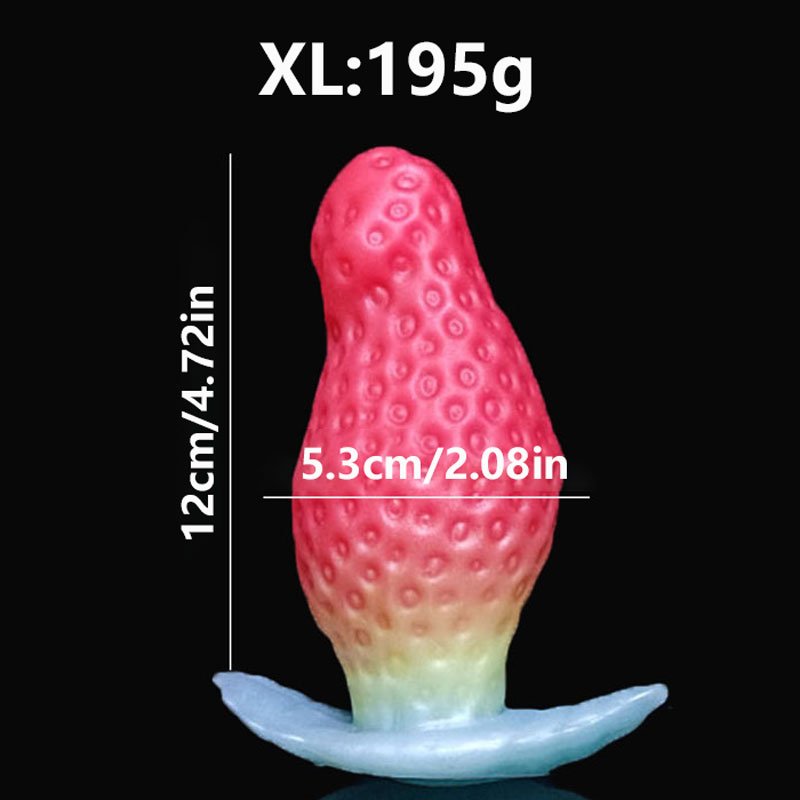 Sweet Berry – Silicone Dildo | Body-Safe, Gradient, Strawberry, Crimson - Image 9
